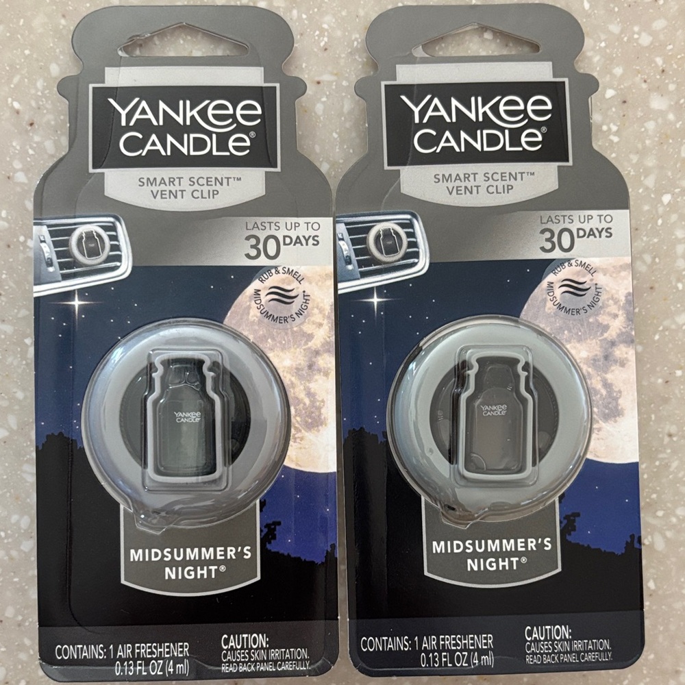 Yankee Candle Midsummer's Night Black Vent Clip Air Freshener (2-Pack)